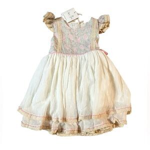 Love + Grow Floral Crochet Dress Size 4T NWT